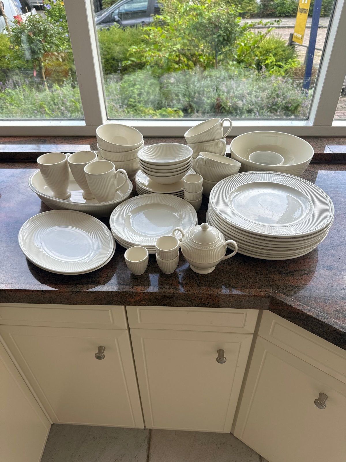 Uitgebreid Wedgwood Windsor servies, Huis en Inrichting, Keuken | Servies, Ophalen, Klassiek, Zo goed als nieuw, Wedgwood