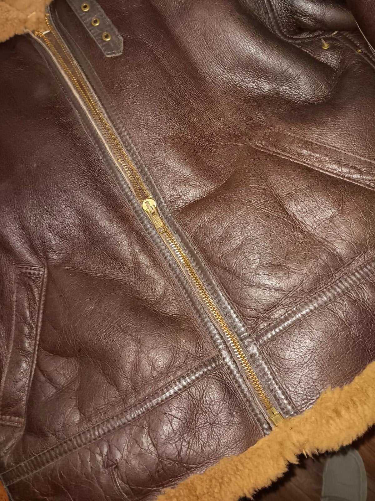 Mooie sheepskin flight jack, Kleding | Heren, Ophalen of Verzenden, Zo goed als nieuw, Maat 56/58 (XL), Bruin