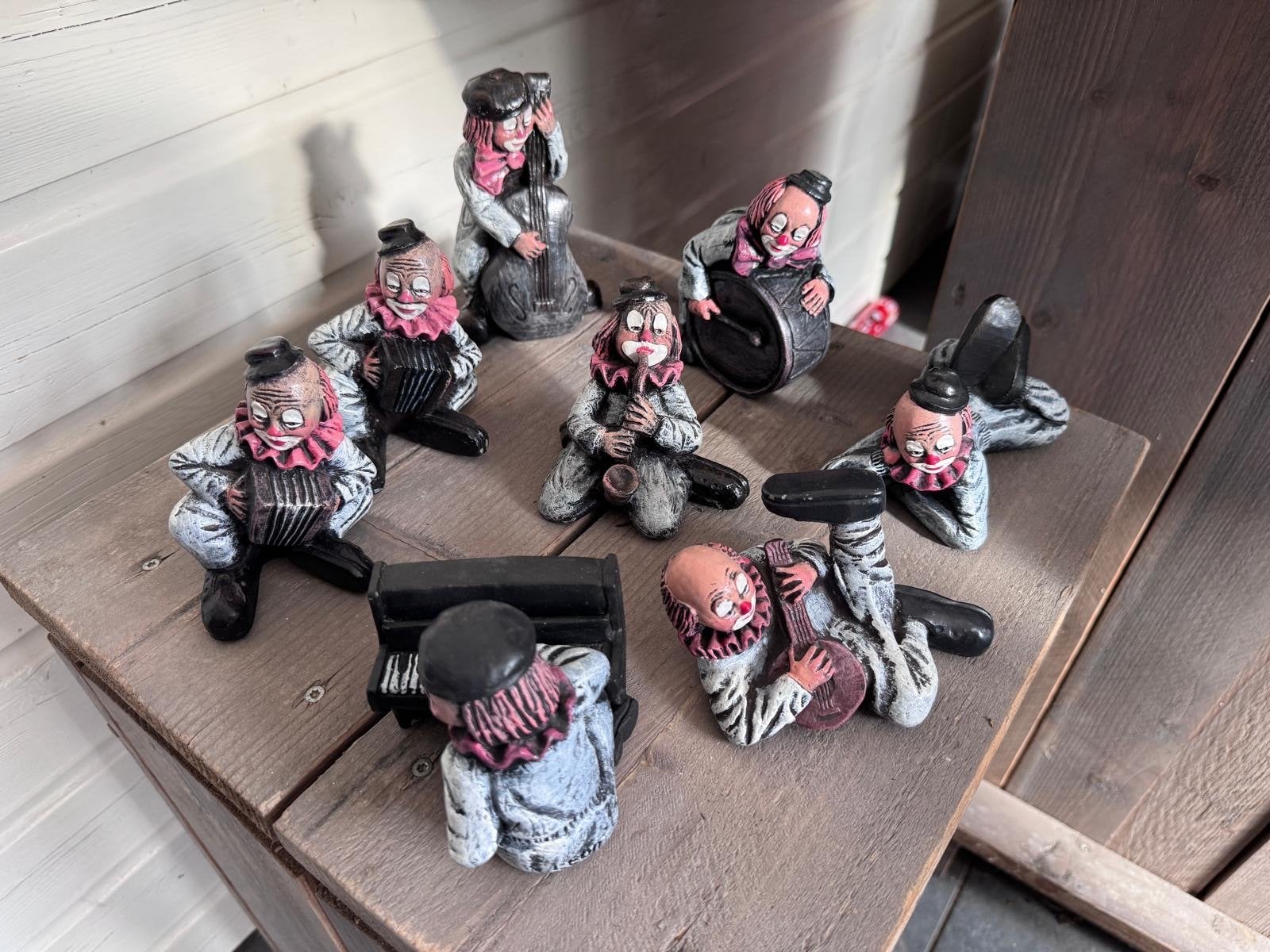 Uniek Clown Orkest Beeldjes Set - Muzikale Clowns, Verzamelen, Ophalen, Gebruikt