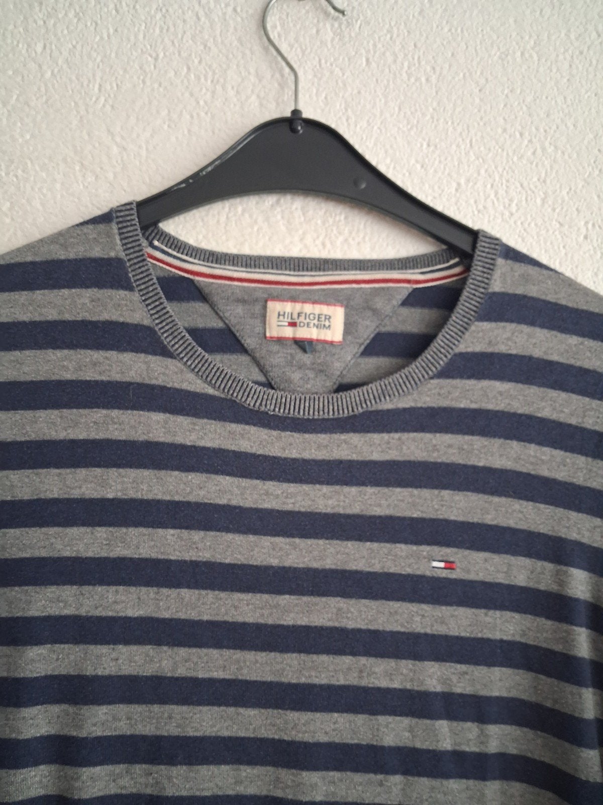 Tommy Hilfiger Denim gestreepte trui - Maat L, Kleding | Heren, Truien en Vesten, Maat 52/54 (L), Ophalen of Verzenden, Zo goed als nieuw