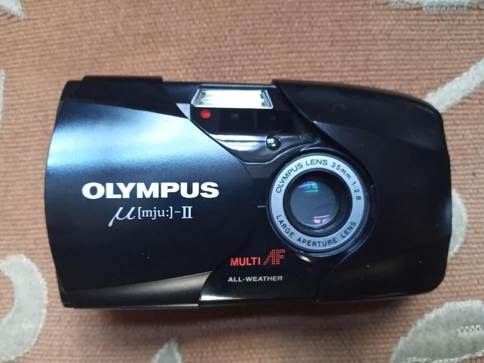 Olympus mju-2 compactcamera - Functioneert naar verwachting, Audio, Tv en Foto, Fotocamera's Analoog, Ophalen of Verzenden, Gebruikt