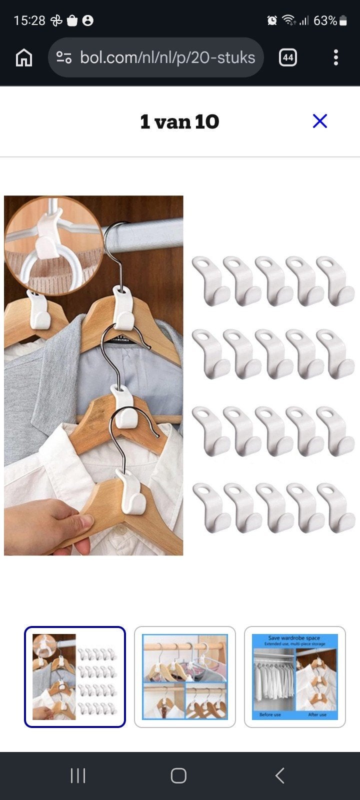 Kledinghanger Verbindingsstukken - Ruimtebesparend, Kleding | Dames, Kledinghangers, Ophalen of Verzenden, Nieuw, Kunststof, Volwassenen