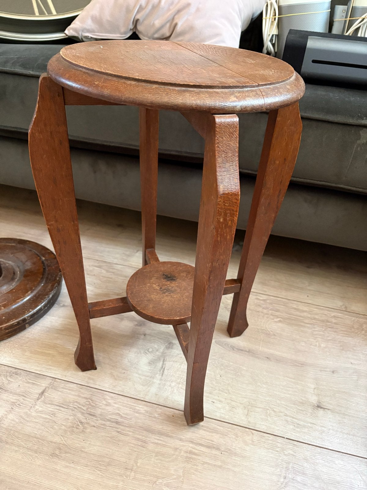Vintage Plantentafel - Houten Bijzettafel, Ophalen