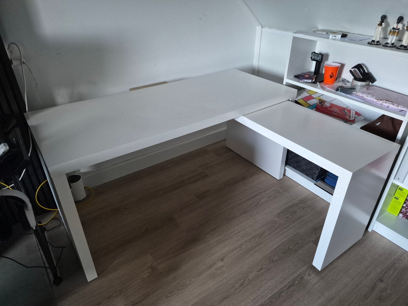 Mam hoek bureau wit, Ophalen, Gebruikt