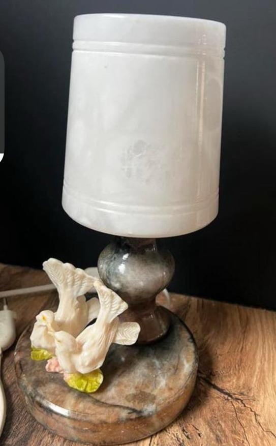 Antieke en zeldzame albasten lamp, Huis en Inrichting, Ophalen of Verzenden, Zo goed als nieuw, Minder dan 50 cm
