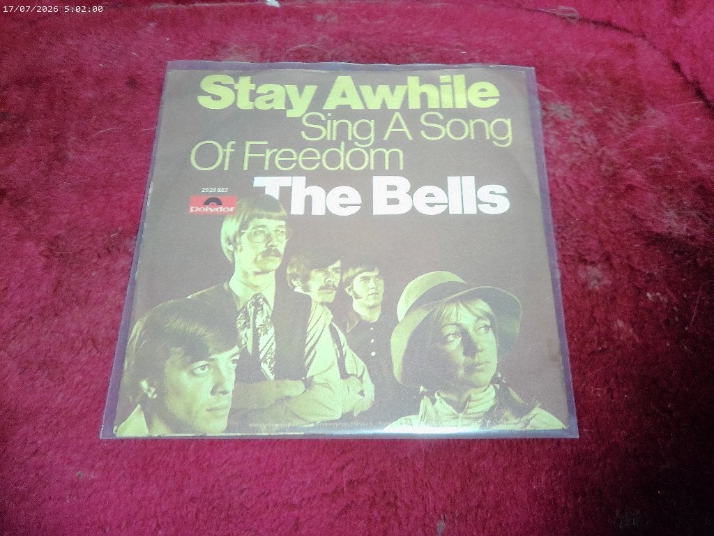 The Bells - Stay Awhile / Sing a song of freedom, Gebruikt, Fotohoes, 7 inch, Ophalen of Verzenden