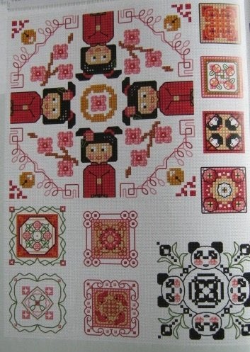 Borduurpatroon  Japanse merklap   nr 9267, Hobby en Vrije tijd, Verzenden, Zo goed als nieuw, Handborduren, Patroon