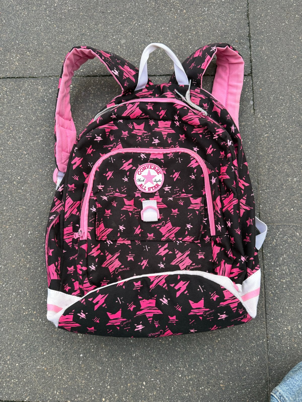 Converse All Star Rugzak Zwart/Roze, Gebruikt, 25 tot 40 cm, Ophalen of Verzenden, Overige merken