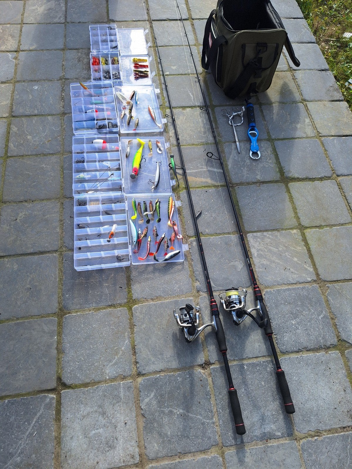 zeer nette roofvisset met toebehoren, Ophalen, Zo goed als nieuw, Complete set