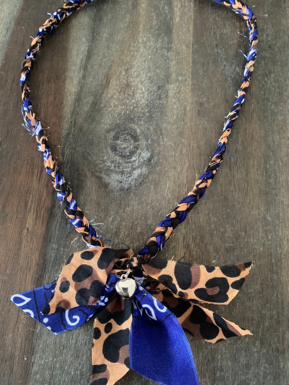 Bandana ketting panter/blauw, Ophalen of Verzenden, Nieuw, Blauw, Overige materialen