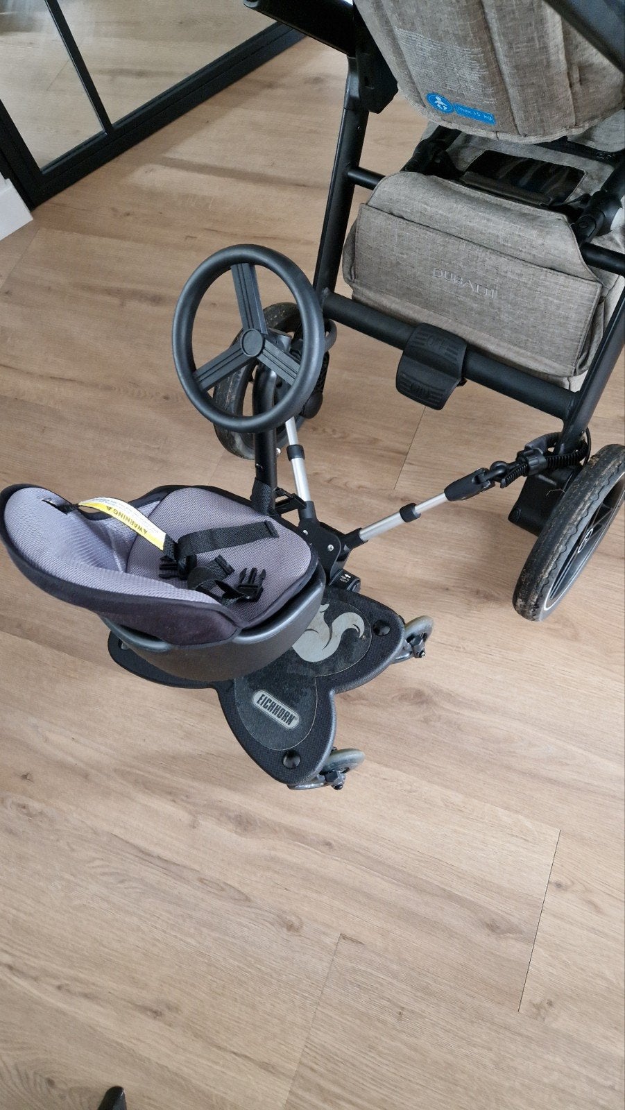 Eichhorn C rider meerijdplankje met zitje en stuur, Ophalen of Verzenden, Gebruikt, Overige merken