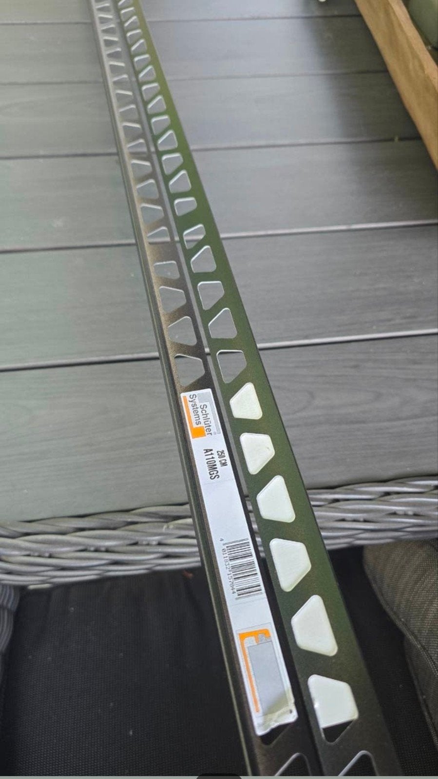 2 x Schluter Tegelprofiel zwart 250 cm NIEUW Spotprijs, Overige materialen, Nieuw, Ophalen of Verzenden, 250 cm of meer