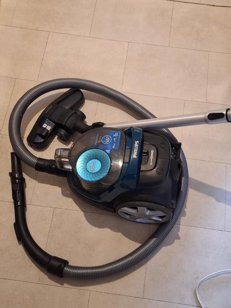 Philips PowerPro Compact Stofzuiger - Zonder zak, Witgoed en Apparatuur, Stofzuigers, Zo goed als nieuw, Sledestofzuiger, Philips