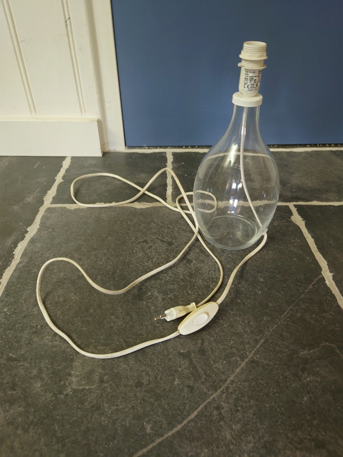 IKEA BRAN tafellampvoet, jaren 1990's, Huis en Inrichting, Gebruikt, E14 (klein), Ophalen of Verzenden, Glas