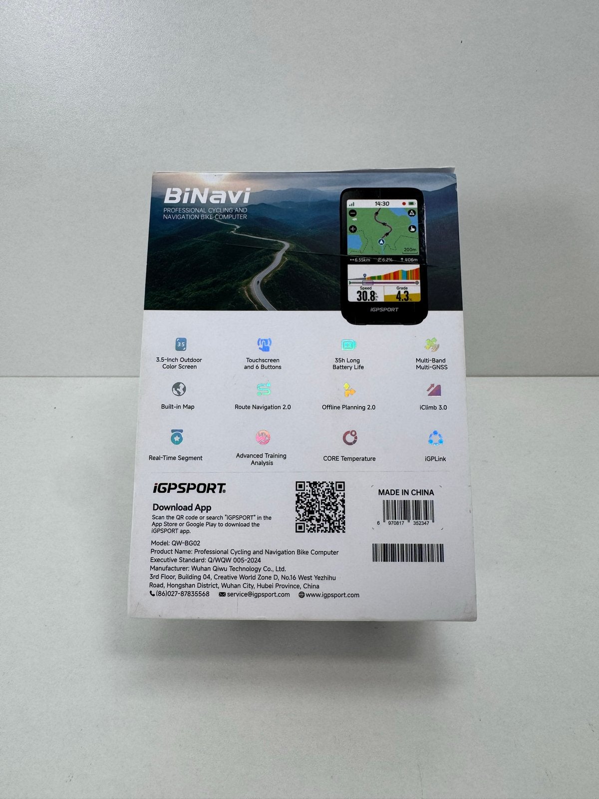 iGPSPORT BiNavi GPS Fietscomputer met Navigatie, Fietsen en Brommers, GPS, Onbekend, Nieuw, Ophalen of Verzenden