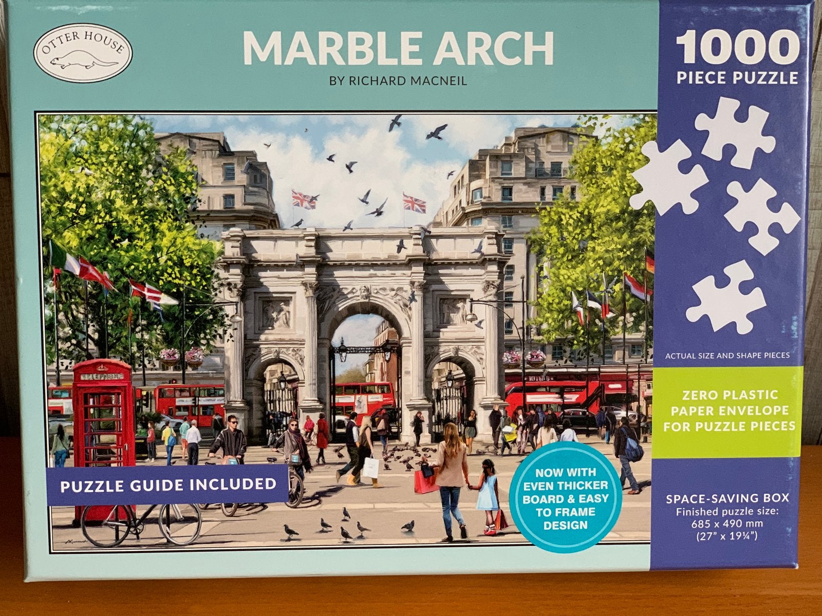 Otter House puzzel 1000 stukjes + poster Marble Arch, Ophalen of Verzenden, 500 t/m 1500 stukjes, Zo goed als nieuw, Legpuzzel
