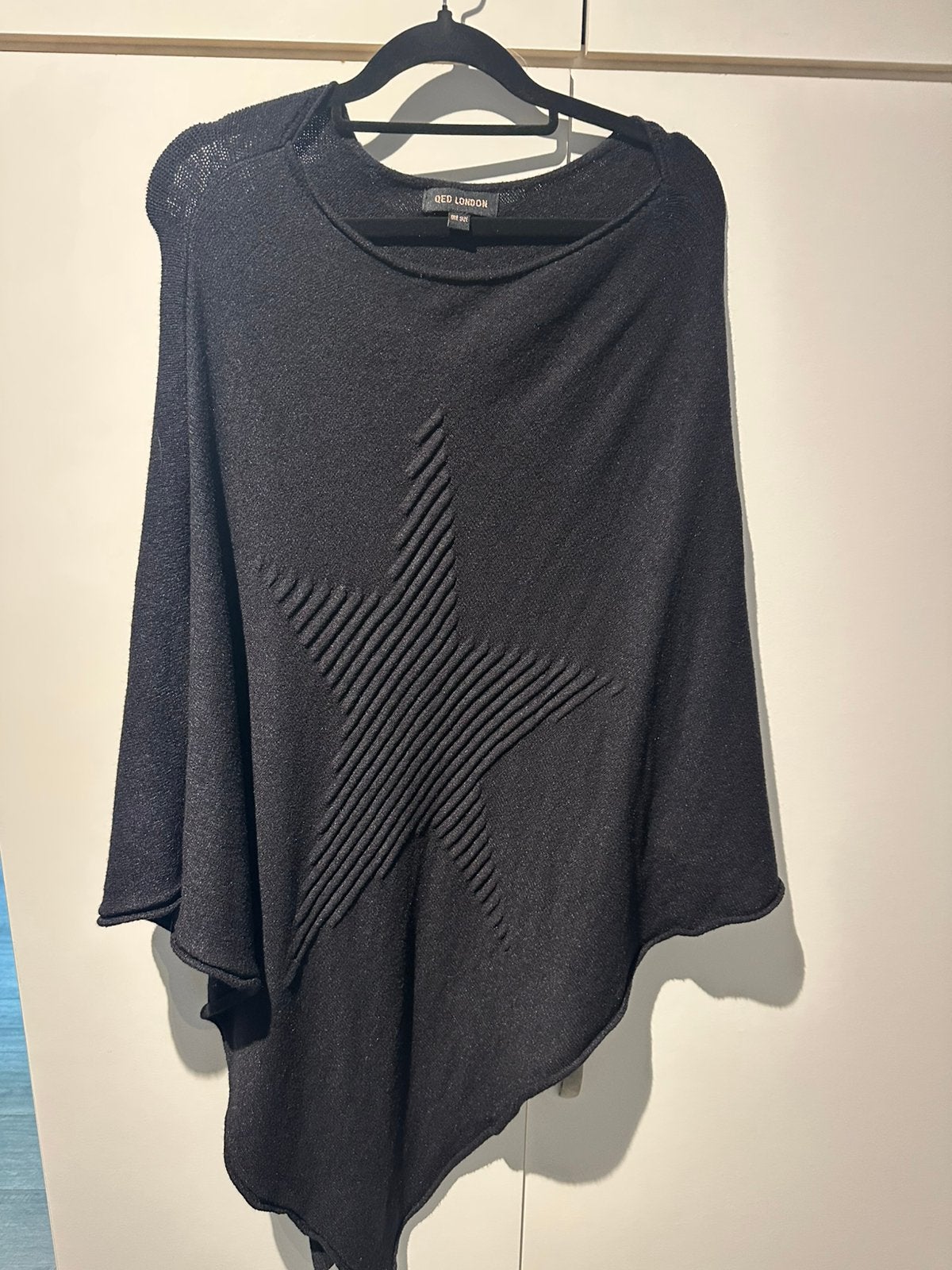 Poncho nieuw zwart, Ophalen of Verzenden, Zo goed als nieuw, Zwart