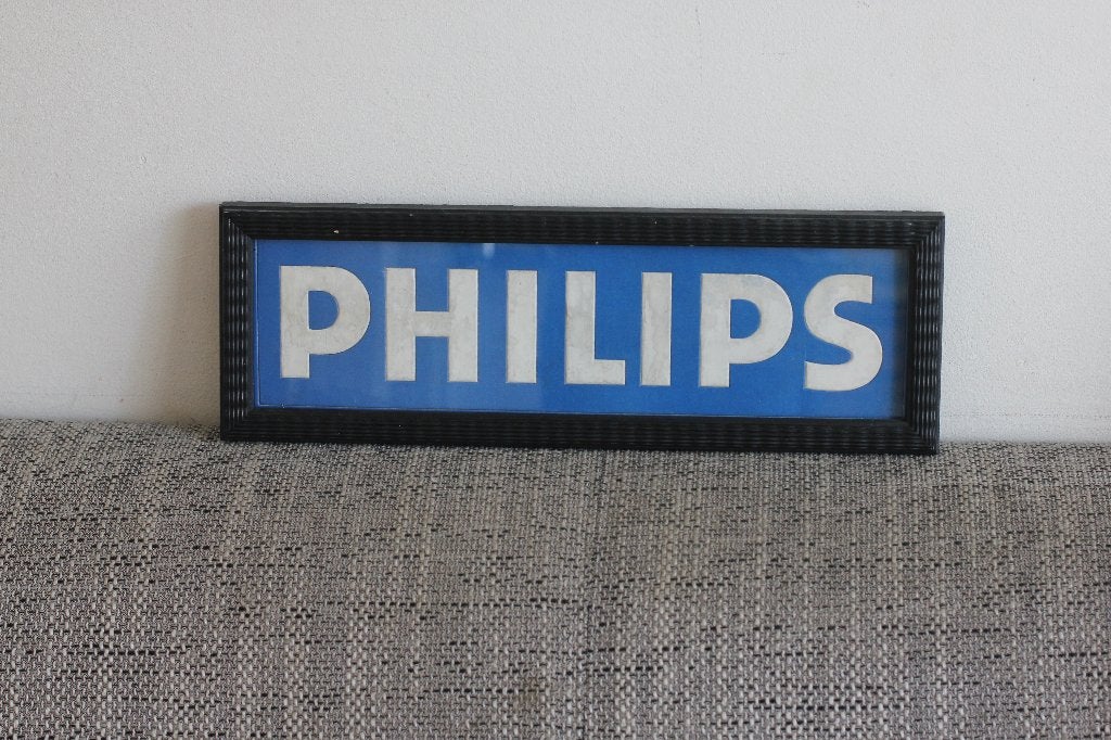 display PHILIPS netjes ingelijst, Verzamelen, Ophalen of Verzenden, Reclamebord