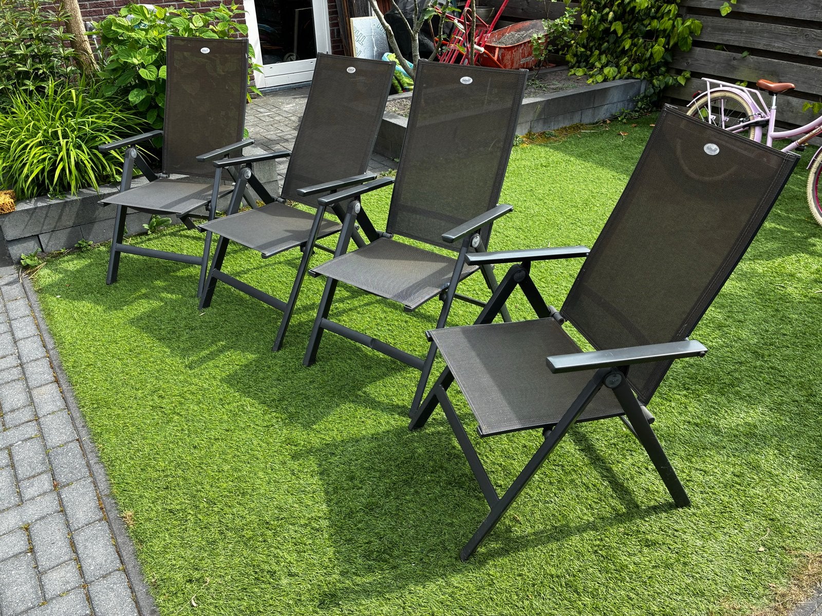 Hartman aluminium tuinstoelen klapstoelen, Tuin en Terras, Tuinstoelen, Ophalen, Gebruikt, Aluminium, Inklapbaar