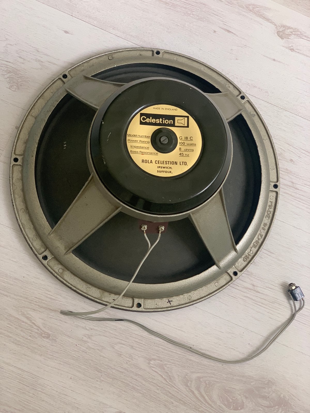Oude grote Celestion G18C gitaar en bas luidspreker, Ophalen, Gebruikt, 100 watt of meer
