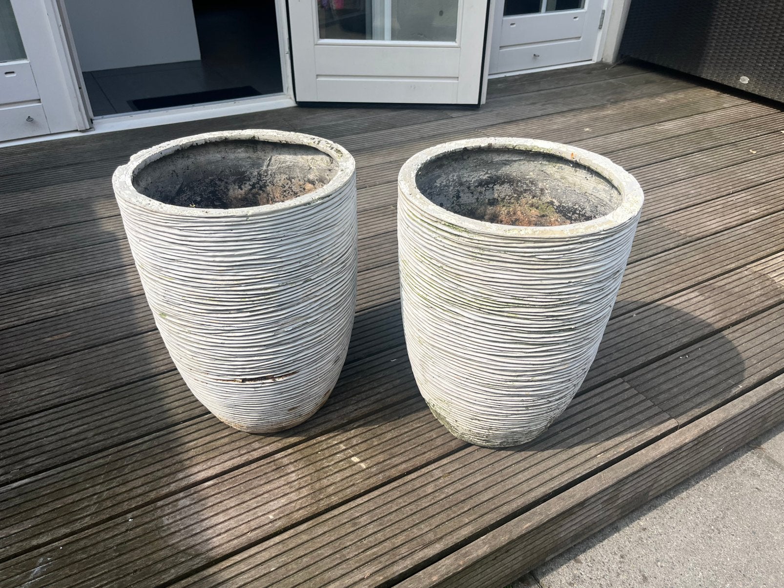 GRATIS op te halen 2 x bloempot, Tuin en Terras, Ophalen, Gebruikt, Rond, Minder dan 40 cm