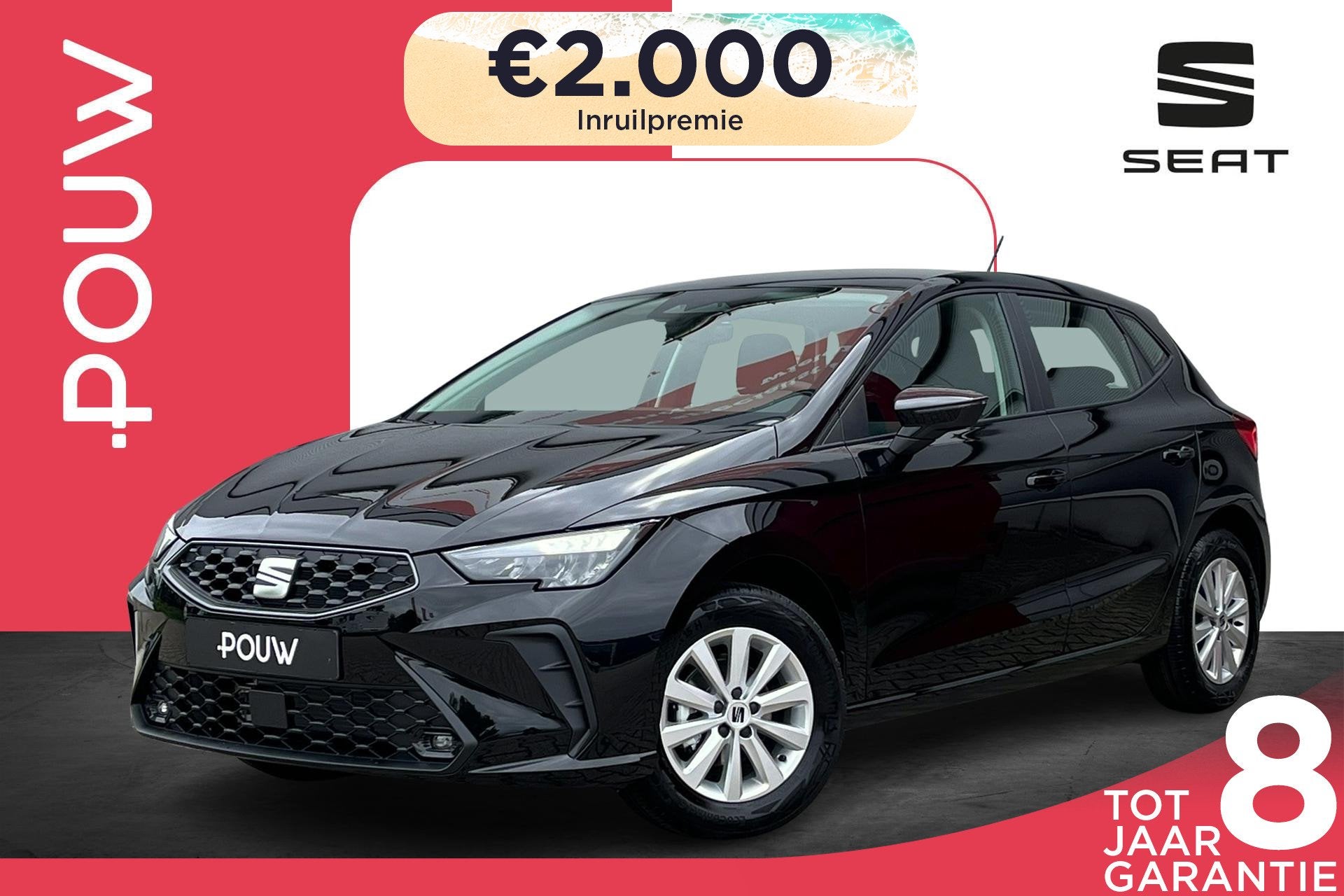 SEAT Ibiza 1.0 TSI 95pk Reference Nieuw model | App Connect, Voorwielaandrijving, 12 maanden, Stof, 95 pk