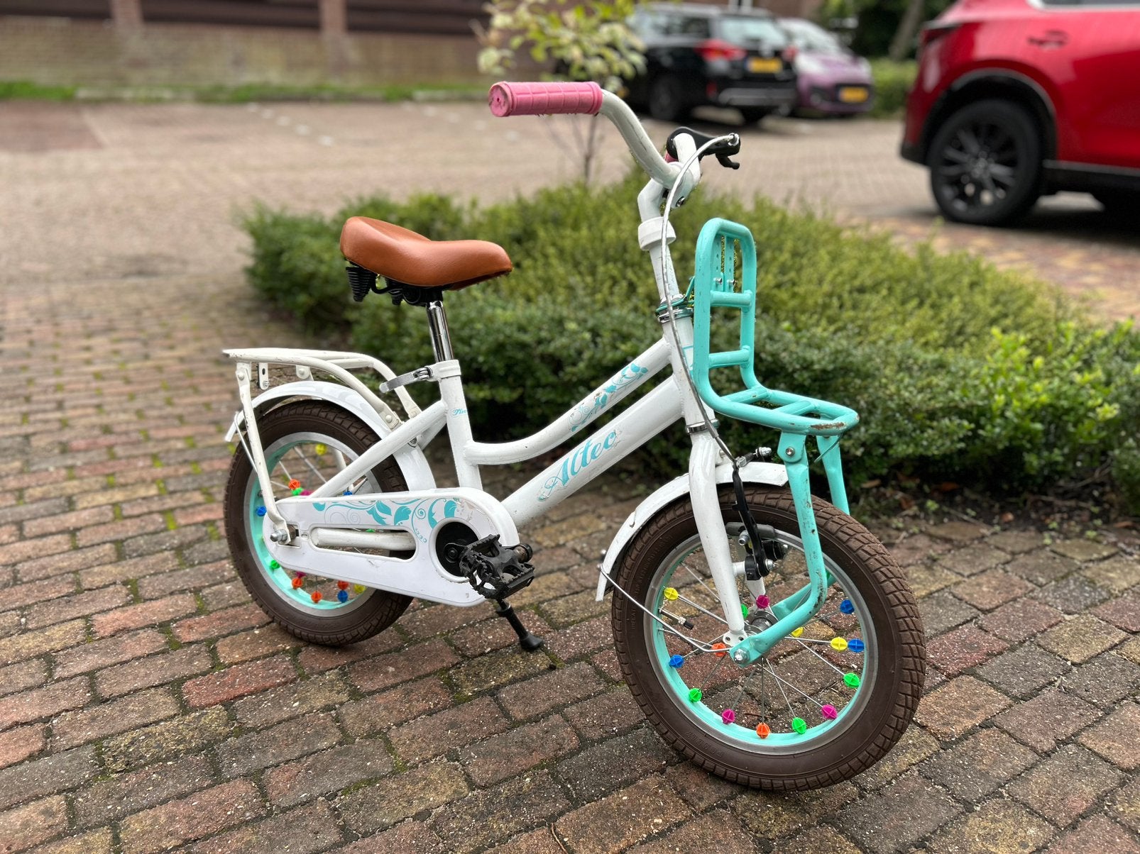 Kinderfiets 14 inch, Fietsen en Brommers, Ophalen, Terugtraprem, Gebruikt, 14 inch of minder