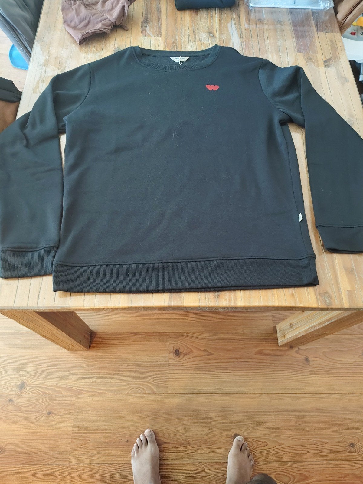 Copenhagen Legacy Heren crew hart print sweatshirt Zwart, Ophalen of Verzenden, Nieuw, Overige maten