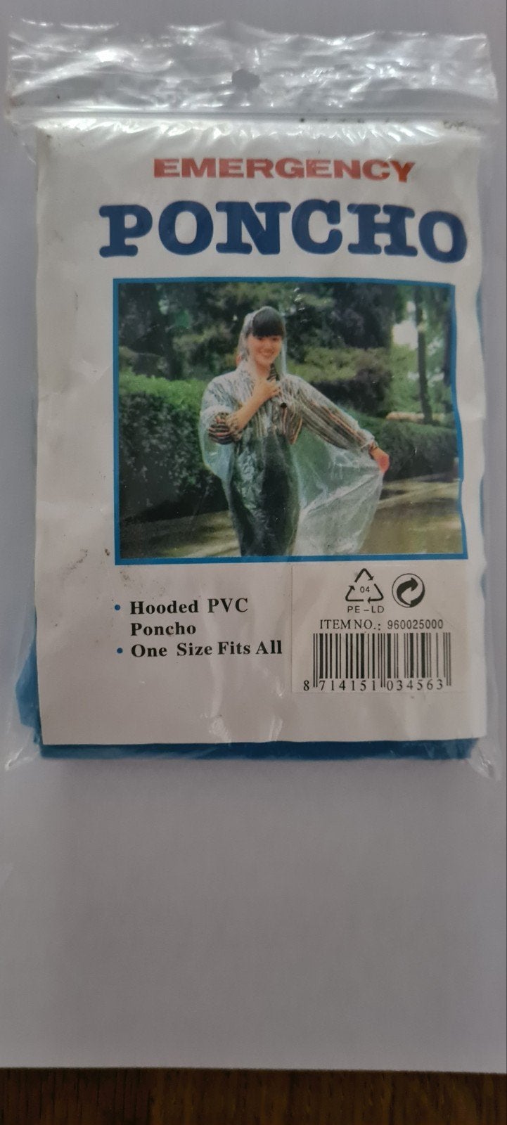 Regen Poncho's, Eén persoon