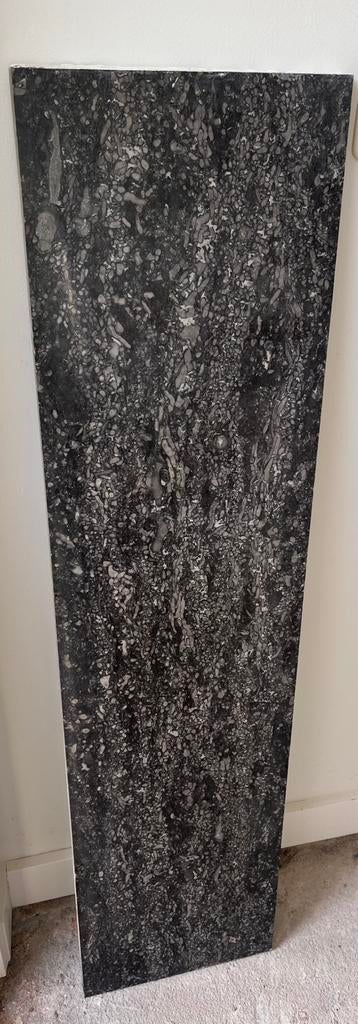 Belgisch hardsteen 122x30 cm met fossiele crinoïden, Ophalen, Gebruikt, Overige typen