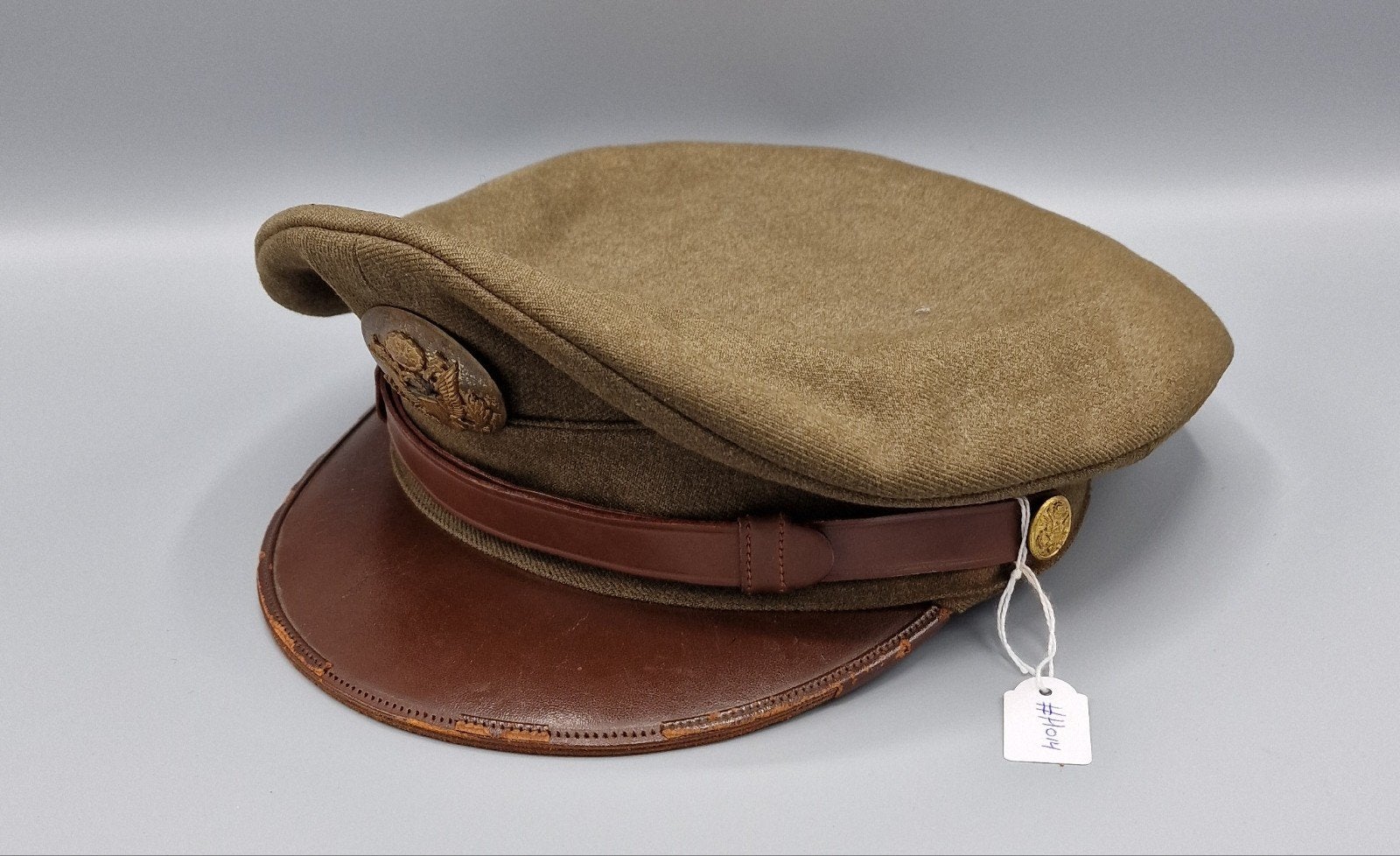 US WWII Enlisted Men's Visor Cap, size 7, Ophalen of Verzenden, Landmacht, Amerika, Helm of Baret
