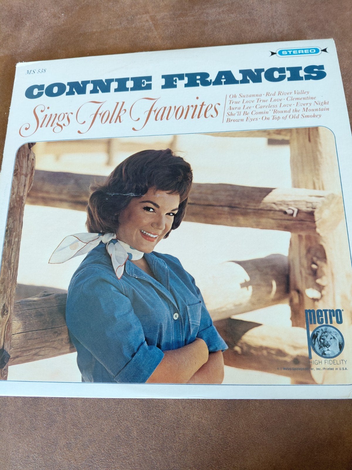 Connie Francis Sings Folk Favorites LP - Vintage Vinyl, LP, Gebruikt, Ophalen of Verzenden, Folk
