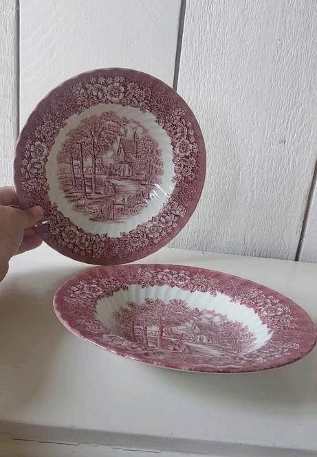 2 vintage British Anchor Memory Lane diep bord Ironstone, Ophalen of Verzenden