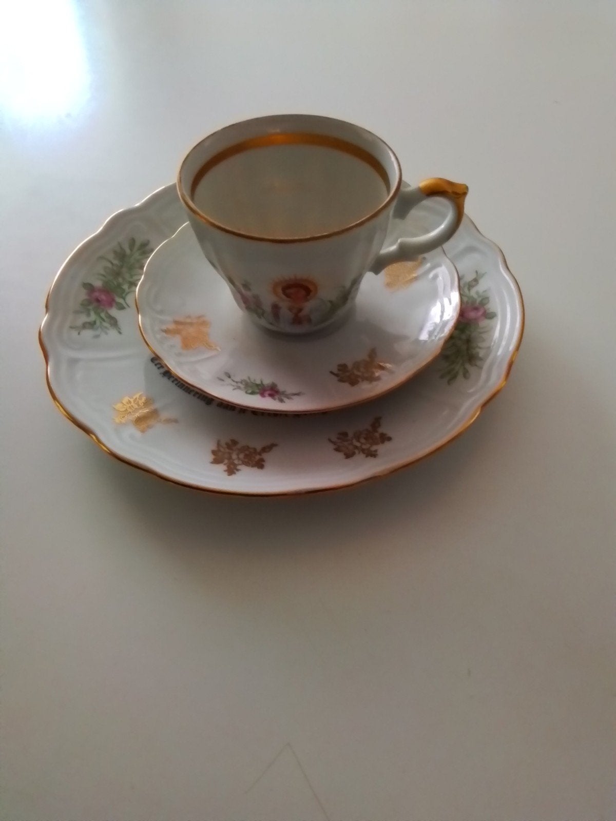Vintage porseleinen communie servies - 70 jaar oud 10 euro, Ophalen of Verzenden