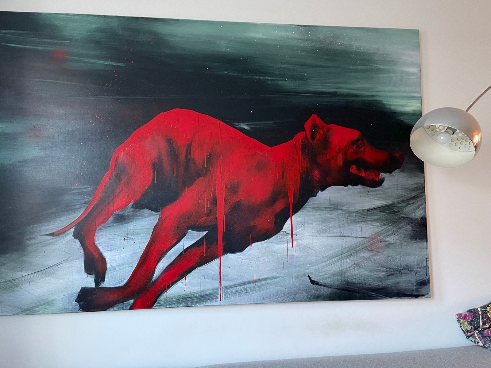 Simon Schrikker schilderij 240x 160cm (2012), Ophalen, Acrylverf, Dieren, Op houten frame