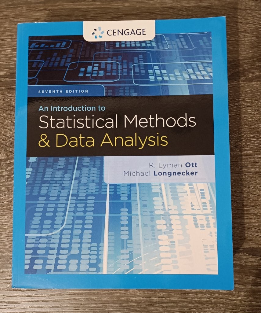 Boek: An introduction to statistical methods & data analysis, Boeken, Schoolboeken, Zo goed als nieuw, Overige vakken, Overige niveaus