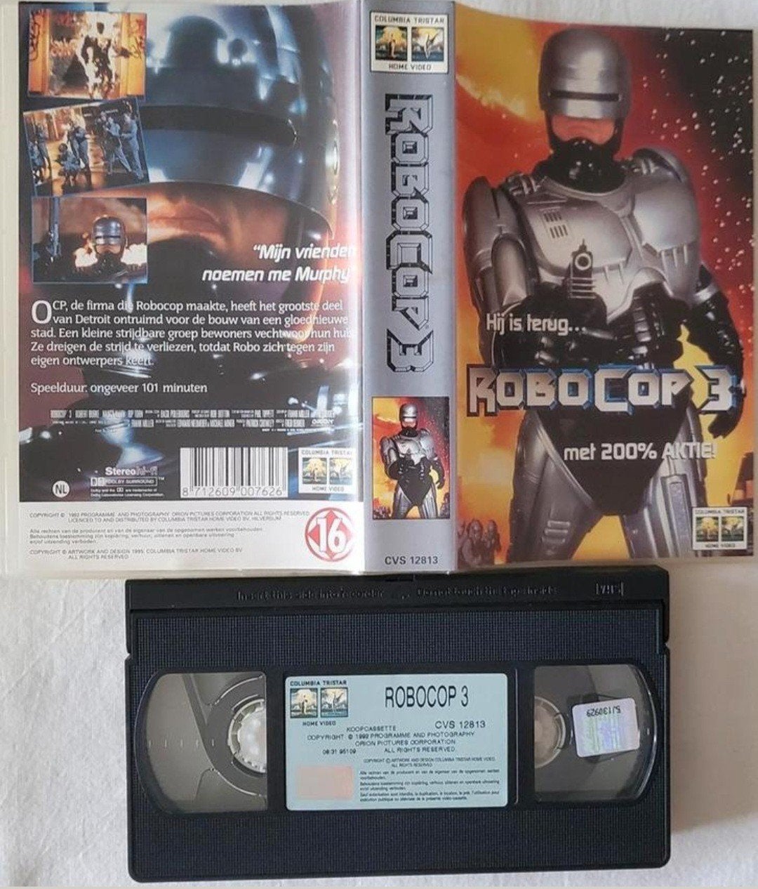 Robocop 3 VHS Actie, Vanaf 16 jaar, Ophalen of Verzenden, Gebruikt, Actie en Avontuur