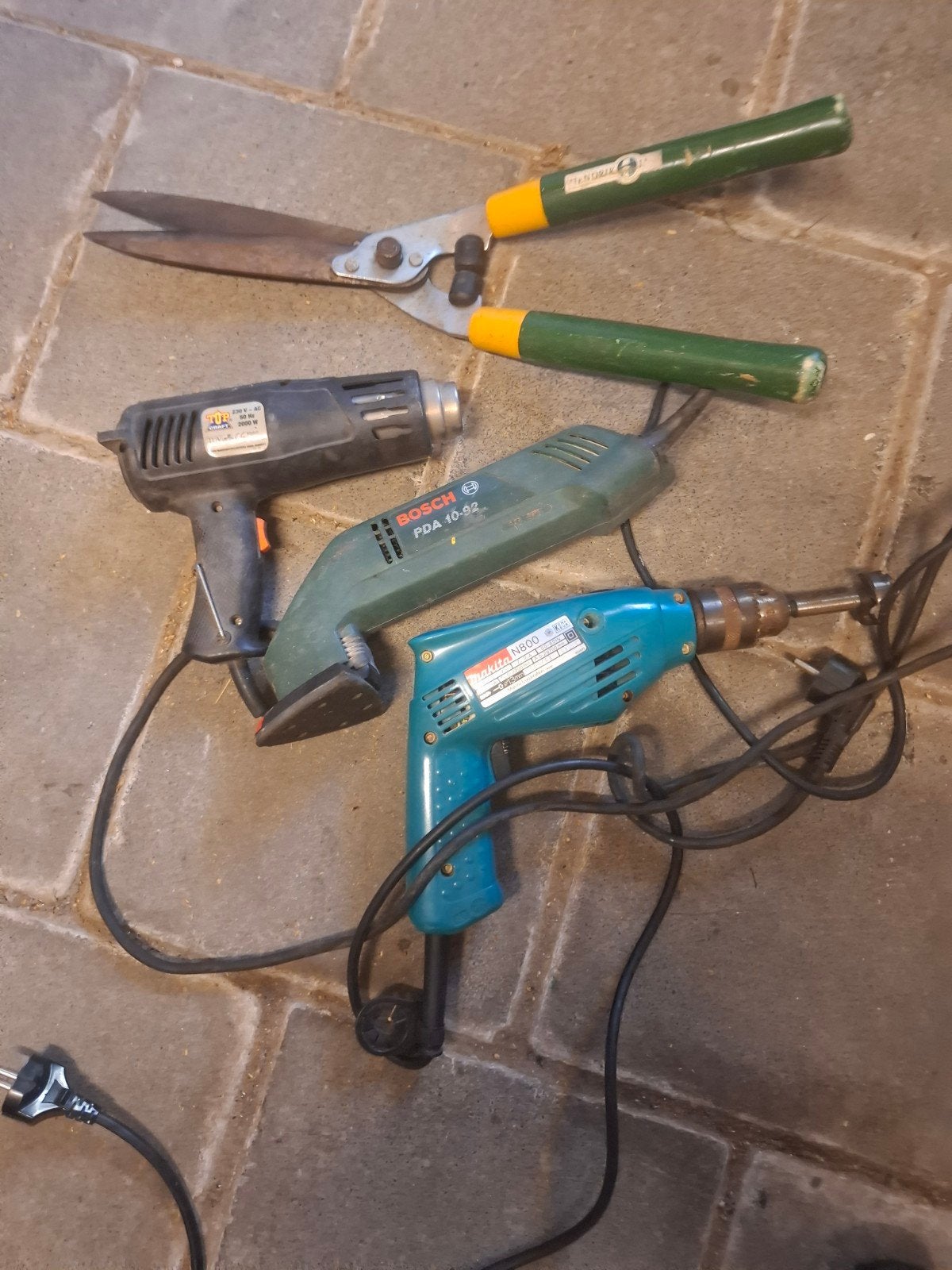Gereedschap set: Bosch schuurmachine, Makita boormachine, Ophalen of Verzenden, Gebruikt, Accuboormachine, Bosch