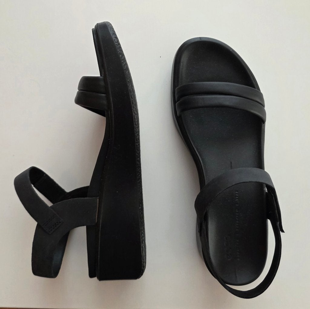 ECCO Flowt Wedge Lx maat 41, Ecco, Zwart, Zo goed als nieuw, Sandalen of Muiltjes