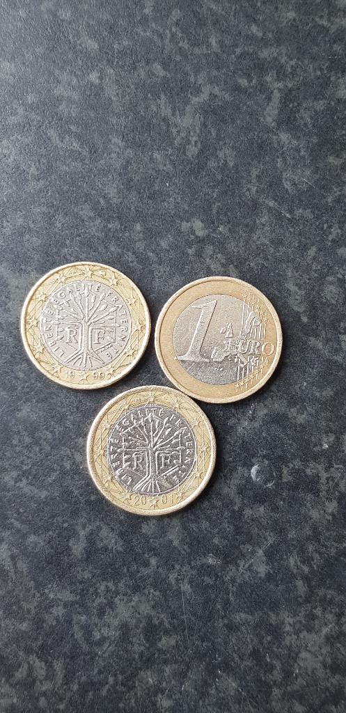 1euro Frankrijk 1999-2000-2001, Postzegels en Munten, Munten | Europa | Euromunten, Ophalen of Verzenden, Frankrijk, 1 euro, Setje