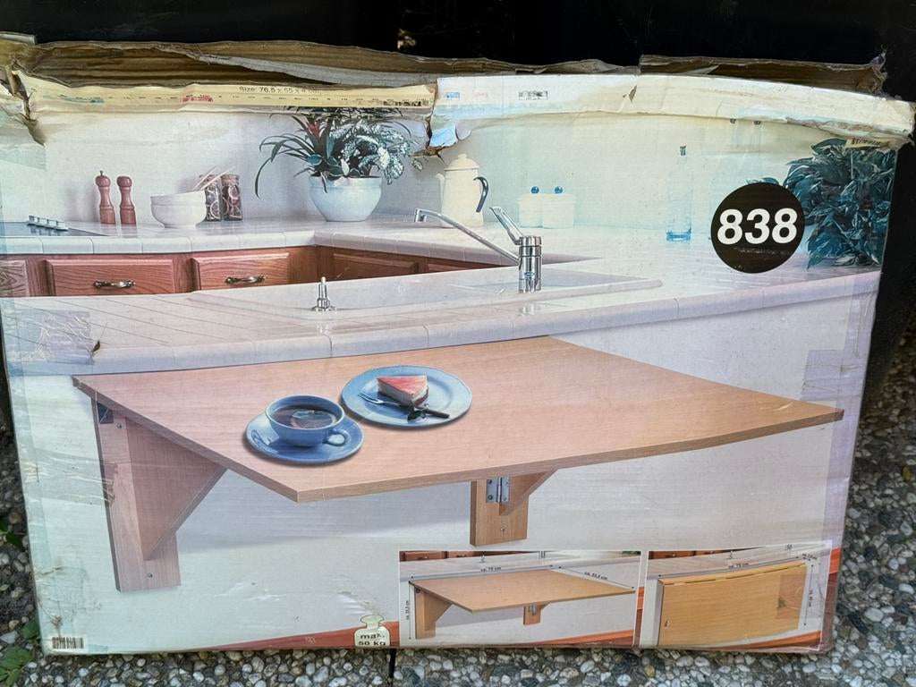 Klaptafel, Ophalen, Zo goed als nieuw
