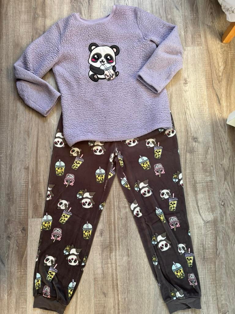 Pyjama paars panda primark maat 158, Ophalen of Verzenden, Gebruikt, Meisje, Nacht- of Onderkleding