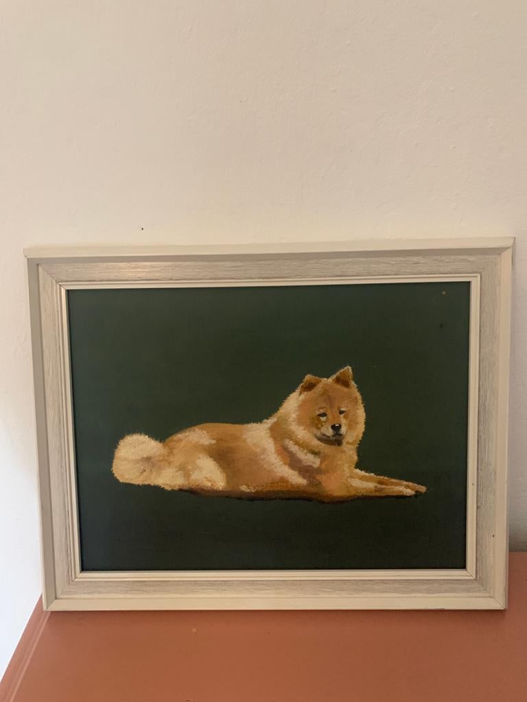 Schilderij Chow Chow Hond - Uniek Kunstwerk, Antiek en Kunst, Kunst | Schilderijen | Klassiek, Ophalen of Verzenden