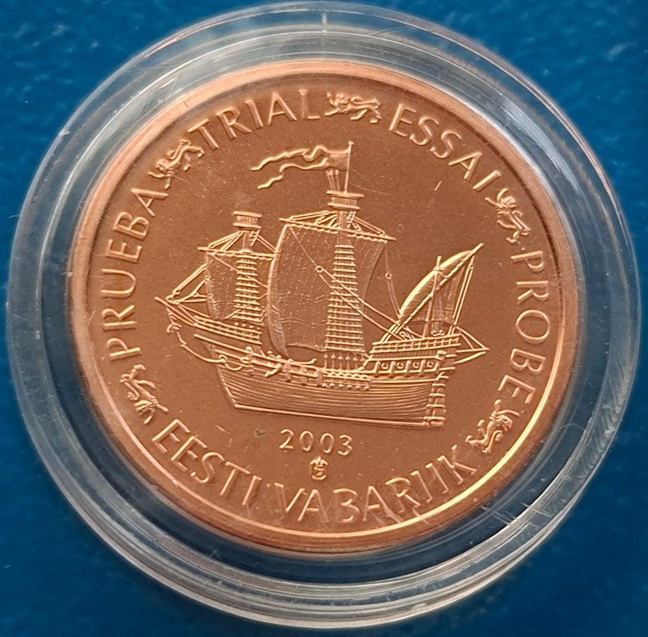 Estland Probe 1 CENT - Uit Probeset 2003, Verzenden, Overige materialen, Buitenland