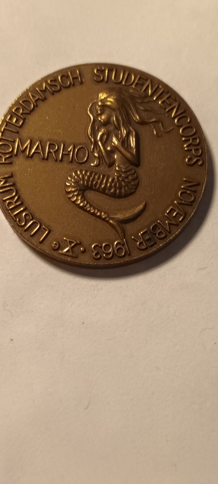 Penning Rotterdamsch Studenten Corps Lustrum 1963, Ophalen of Verzenden, Brons, Nederland