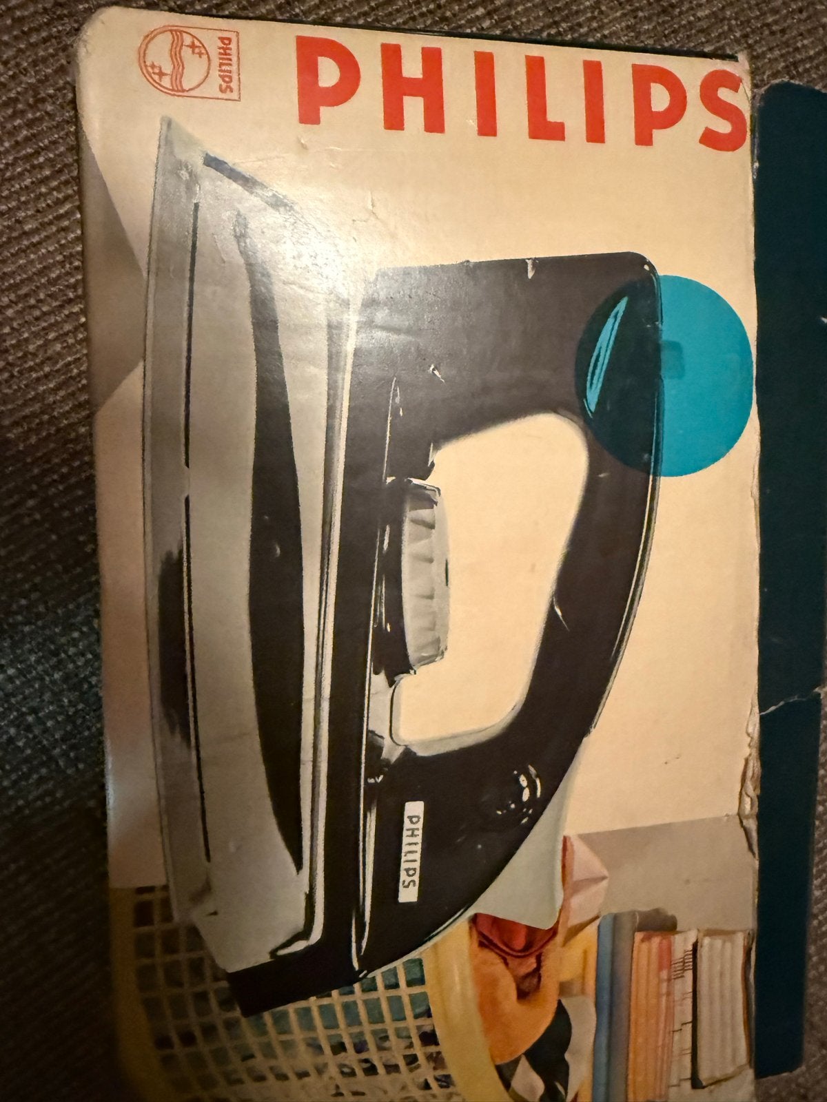 Vintage Philips Strijkijzer met Doos en Handleiding, Witgoed en Apparatuur, Strijkijzers en Strijkplanken, Ophalen of Verzenden