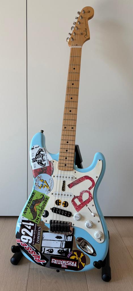 Custom Build Billie Joe Armstrong blue, Muziek en Instrumenten, Snaarinstrumenten | Gitaren | Elektrisch, Ophalen, Solid body