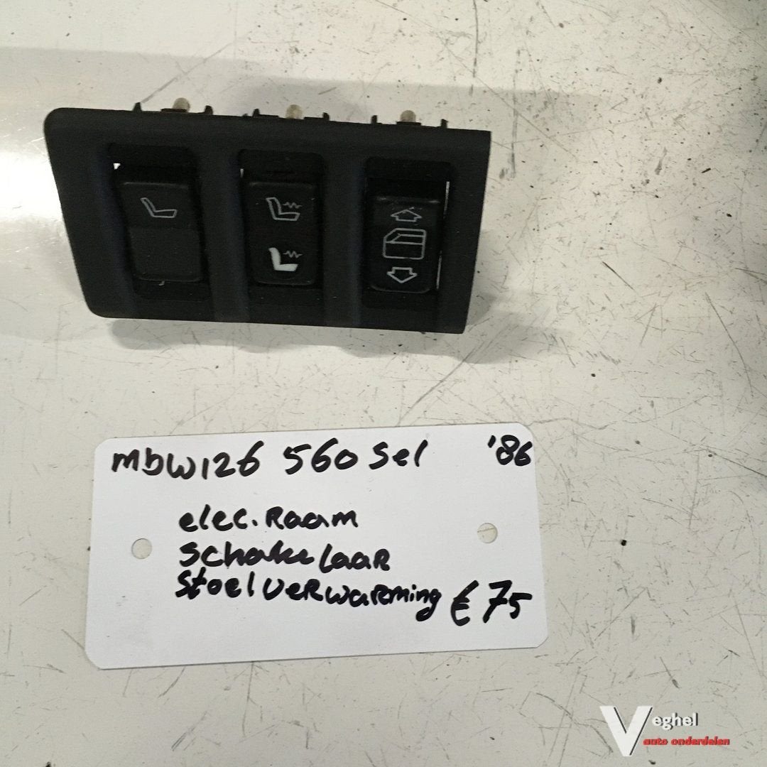 Mercedes W126 560 SEL 1986 Stoelverwarmingschakelaar , Raams