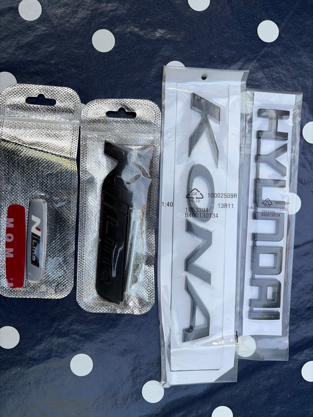Hyundai Kona N Line Emblemen stikkers Nieuw, Voor, Nieuw, Ophalen of Verzenden, Bumper