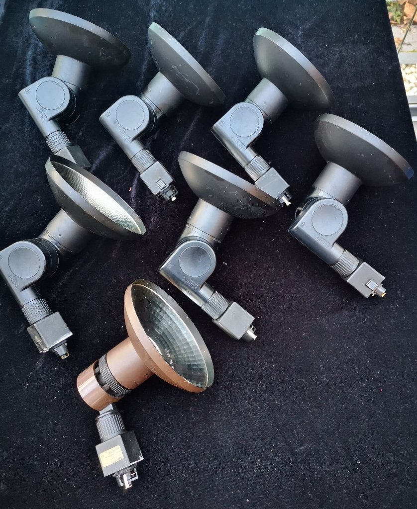 7 vintage Philips Railspots Industrie loft lamp verlichting, Ophalen of Verzenden, Gebruikt